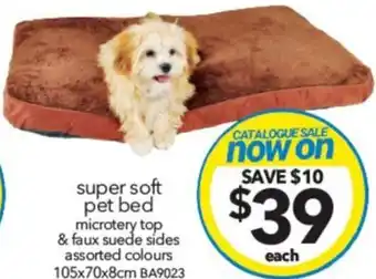 Cheap as Chips super soft pet bed offer