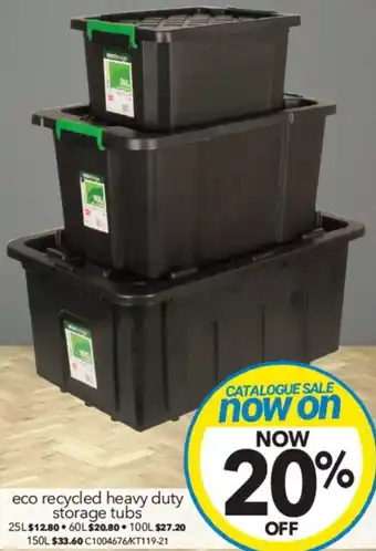 Cheap as Chips eco recycled heavy duty storage tubs offer