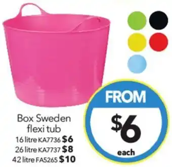 Cheap as Chips Box Sweden flexi tub offer