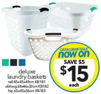 Cheap as Chips deluxe laundry baskets offer