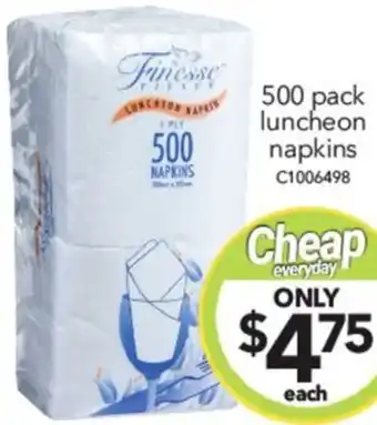 Cheap as Chips 500 pack luncheon napkins offer