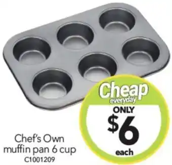Chef's Own muffin pan 6 cup