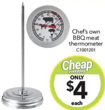 Chef's own BBQ meat thermometer