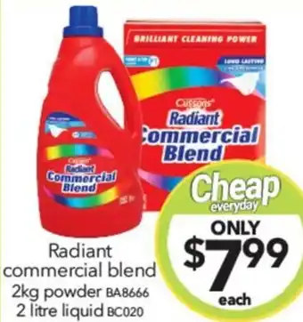 Cheap as Chips Radiant commercial blend offer