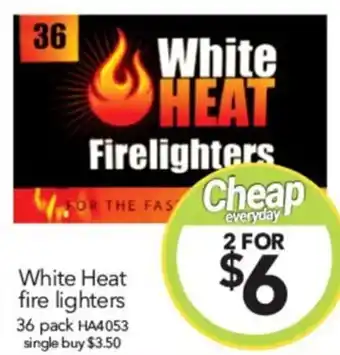 Cheap as Chips White Heat fire lighters offer