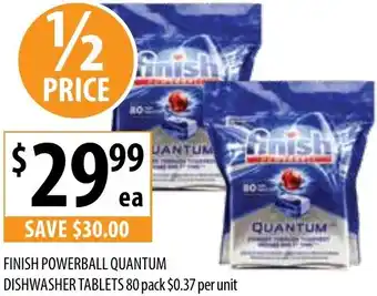 Supabarn FINISH POWERBALL QUANTUM DISHWASHER TABLETS 80 pack offer