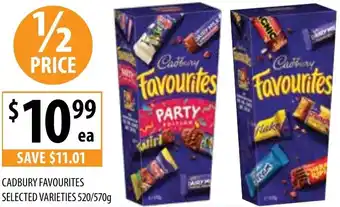 Supabarn CADBURY FAVOURITES offer