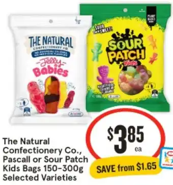 IGA The Natural Confectionery Co., Pascall or Sour Patch Kids Bags 150-300g offer