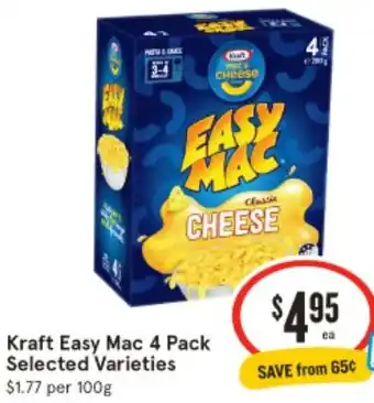 IGA Kraft Easy Mac 4 Pack offer