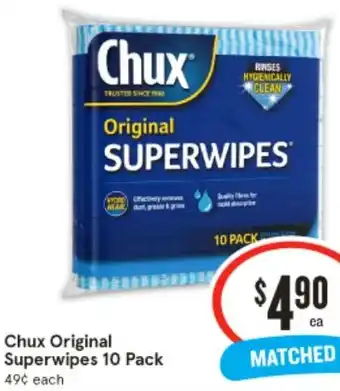 IGA Chux Original Superwipes 10 Pack offer