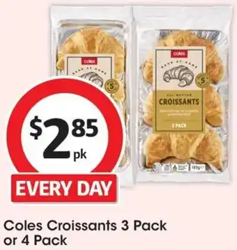 Coles Croissants 3 Pack or 4 Pack
