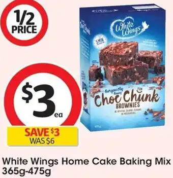 Coles White Wings Home Cake Baking Mix 365-475g offer