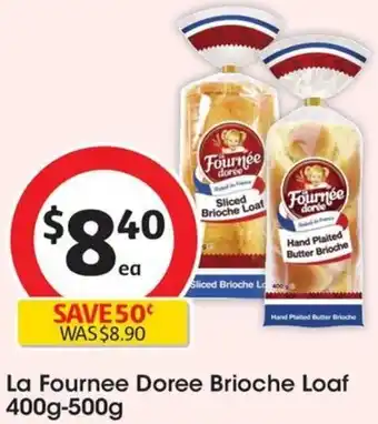 Coles La Fournee Doree Brioche Loaf 400g-500g offer