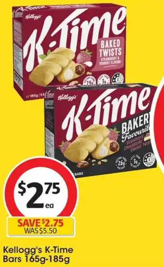 Coles Kellogg's K-Time Bars 165g-185g offer