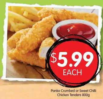 Spudshed Panko Crumbed or Sweet Chili Chicken Tenders 800g offer