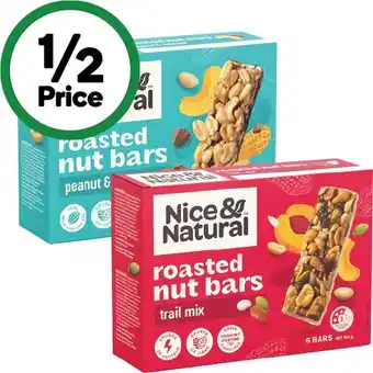 Woolworths Nice & Natural Nut Bars 180-192g Pk 6 offer