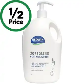 Woolworths Redwin Sorbolene Daily Moisturiser 1.1 Litre offer