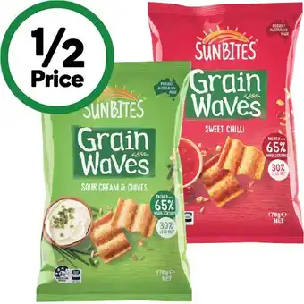 Woolworths Sunbites Grain Waves Wholegrain Chips 170g offer