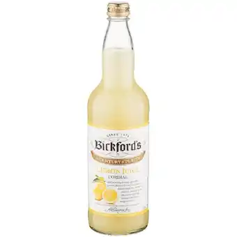 Woolworths Bickford's Cordial 750ml offer