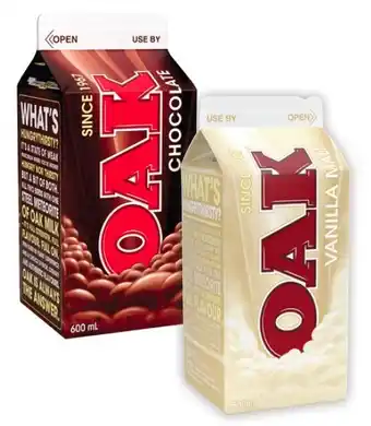 Coles Oak Flavoured Milk 600mL offer