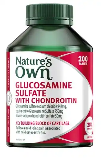 Coles Nature's Own Glucosamine Sulfate with Chondroitin 200 Pack^ offer