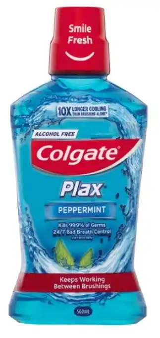 Coles Colgate Plax Mouthwash 500mL offer