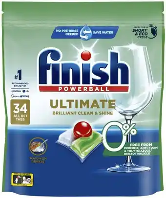 Coles Finish Ultimate 0% Dishwashing Tablets 34 Pack offer