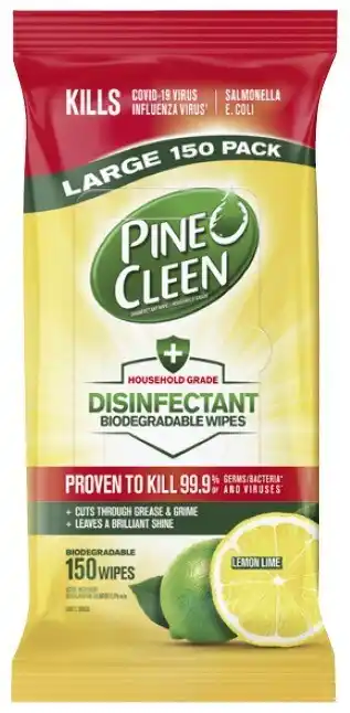 Coles Pine O Cleen Disinfectant Wipes 150 Pack offer