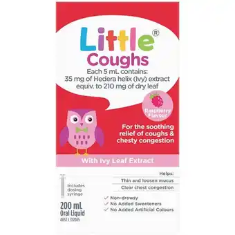 Woolworths Little Coughs Kids Cough Syrup 200ml^ offer