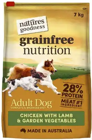 Coles Natures Goodness Grain Free Dry Dog Food 7kg offer