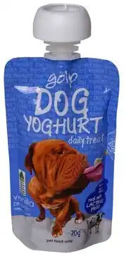 Coles Golp Dog Yoghurt Vanilla Probiotic Dog Treats 70g offer