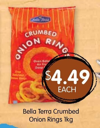 Spudshed Bella Terra Crumbed Onion Rings 1kg offer