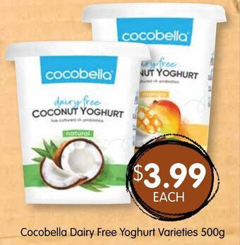 Spudshed Cocobella Dairy Free Yoghurt Varieties 500g offer