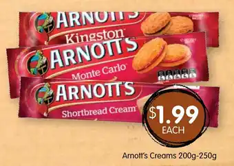 Spudshed Arnott's Creams 200g-250g offer
