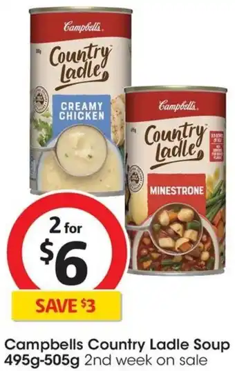 Coles Campbells Country Ladle Soup 495g-505g offer