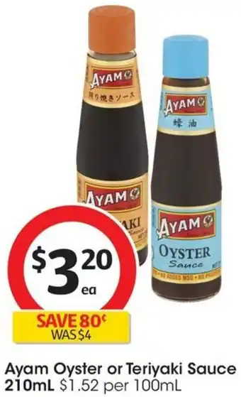 Coles Ayam Oyster or Teriyaki Sauce 210mL offer