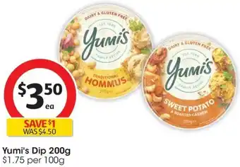 Coles Yumi's Dip 200g offer