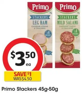 Coles Primo Stackers 45g-50g offer