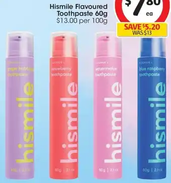 Coles Hismile Flavoured Toothpaste 60g offer