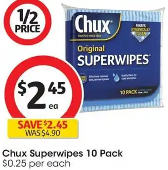 Coles Chux Superwipes 10 Pack offer