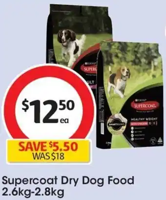 Coles Supercoat Dry Dog Food 2.6kg-2.8kg offer