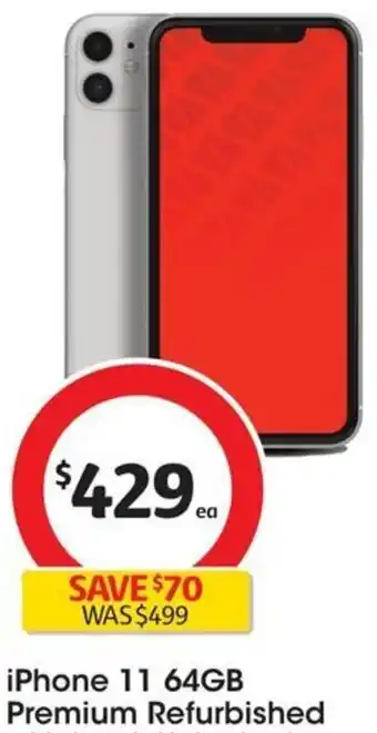 Coles iPhone 11 64GB Premium Refurbished offer