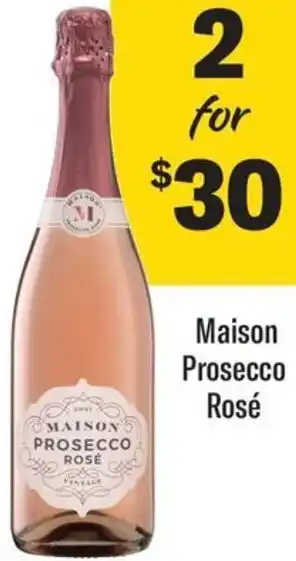 Coles Maison Prosecco Rosé offer