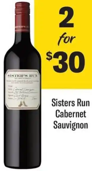 Coles Sisters Run Cabernet Sauvignon offer