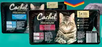 ALDI Cachet Premium Kangaroo Chunks for Cats 5 x 90g offer