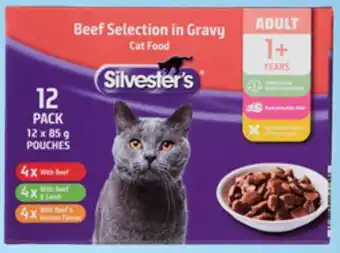 ALDI Silvester's Cat Food Pouch Multipack 12 x 85g offer