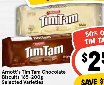 IGA Arnott's Tim Tam Chocolate Biscuits 165-200g offer