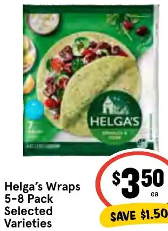 IGA Helga's Wraps 5-8 Pack offer