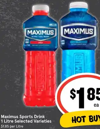 IGA Maximus Sports Drink 1 Litre offer
