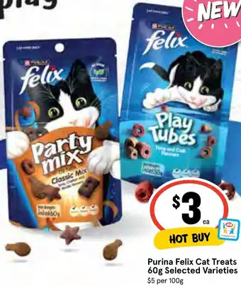 IGA Purina Felix Cat Treats 60g offer